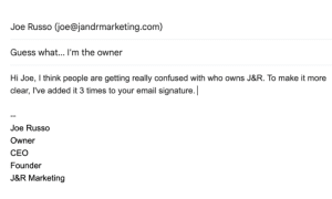 email signatures