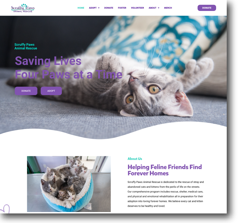 Scruffy Paws – Website Portfolio